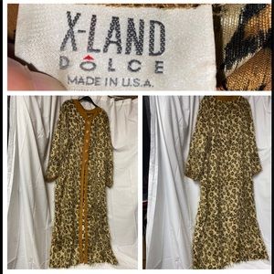 Vintage 80? X-LAND Shag Leopard Sz 2XL
